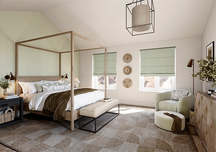 Montierre Stripe, Drift Blue - Twist&Fit Roman Blind - Image 7